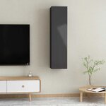 vidaXL Meubles TV 2 Pièces Gris brillant 30 5x30x60 cm Bois d’ingénierie