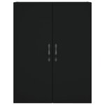 vidaXL Buffet haut Noir 69 5x34x180 cm Bois d'ingénierie