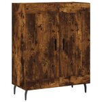 vidaXL Buffet haut Chêne fumé 69 5x34x180 cm Bois d'ingénierie