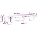 vidaXL Étagère de vasque murale acier et bois massif d'acacia