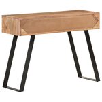 vidaXL Table console 100x35x76 cm Bois d'acacia avec bord naturel