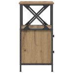 vidaXL Table de chevet chêne artisanal 34x35 5x70 cm bois d'ingénierie