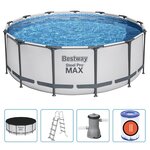 Bestway Ensemble de piscine ronde Steel Pro MAX 396x122 cm
