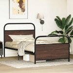 vidaXL Cadre de lit sans matelas 100x200 cm chêne marron