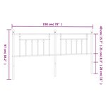 vidaXL Tête de lit métal blanc 193 cm