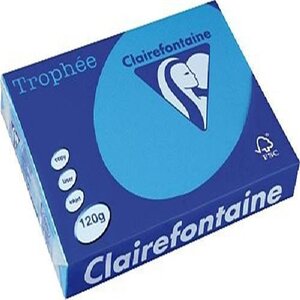 Ramette 250 Feuilles Papier 120g A4 210x297 mm Bleu turquoise TROPHÉE