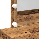 vidaXL Table de maquillage avec LED en bois ancien 100x40x120 cm