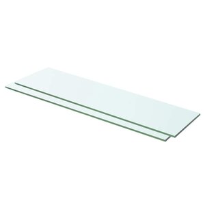 vidaXL Panneaux d'étagère 2 Pièces Verre Transparent 60 x 12 cm
