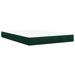 vidaXL Sommier à lattes de lit et matelas Vert foncé 140x200cm Velours