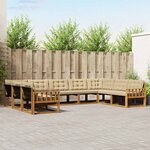 vidaXL Ensemble de canapés d'extérieur 9 Pièces Naturel et Beige
