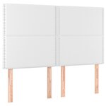 vidaXL Sommier à lattes de lit avec matelas Blanc 140x190cm Similicuir