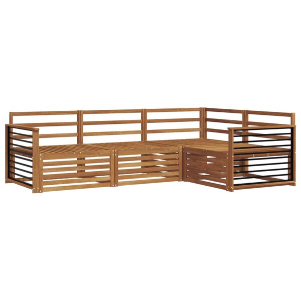 vidaXL Ensemble de canapés d'extérieur 4 Pièces Naturel