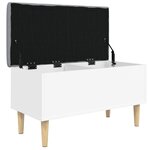 vidaXL Banc de rangement blanc 82x42x46 cm bois d'ingénierie