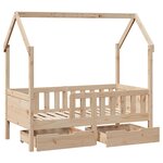 vidaXL Cadre de lit enfant avec tiroirs sans matelas 80x170 cm bois