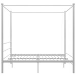 vidaXL Cadre de lit à baldaquin sans matelas blanc métal 200x200 cm