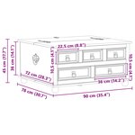 vidaXL storage box avec tiroir Blanc 90 x 78 x 45 cm Pin massif
