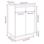 Vidaxl armoire à chaussures gris 60x35x80 cm bois de pin massif