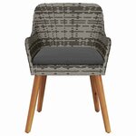 vidaXL Chaise de jardin 2 Pièces Gris 55 x 62 5 x 82 cm polyrotin