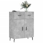 vidaXL Buffet gris béton 69 5x34x90 cm bois d'ingénierie