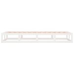 vidaXL Cadre de lit Blanc 90x200 cm Bois massif