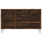 vidaXL Armoire à chaussures Chêne fumé 102x36x60 cm Bois d'ingénierie