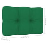 vidaXL Chaise de jardin avec coussins vert Bois de pin imprégné