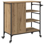 vidaXL Chariot de Cuisine Chêne Artisan 87.5x38.5x84.5 cm Bois d'Ingénierie