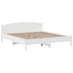 vidaXL Lit bibliothèque sans matelas blanc 180x200 cm bois pin massif