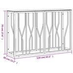 vidaXL Table console argenté 110x30x70 cm acier inoxydable et verre