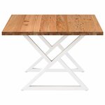 vidaXL Table à manger marron clair bois de chêne massif rectangulaire