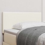 vidaXL Tête de lit avec tête de lit Crème 80 cm Tissu côtelé