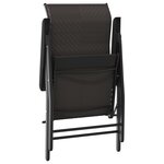 vidaXL Chaises pliables de jardin lot de 4 café noir résine tressée