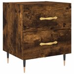 vidaXL Tables de chevet 2Pièces chêne fumé 40x35x47 5cm bois d’ingénierie