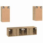 vidaXL Ensemble meuble TV 4 Pièces chêne artisanal 60 x 30 x 30 cm