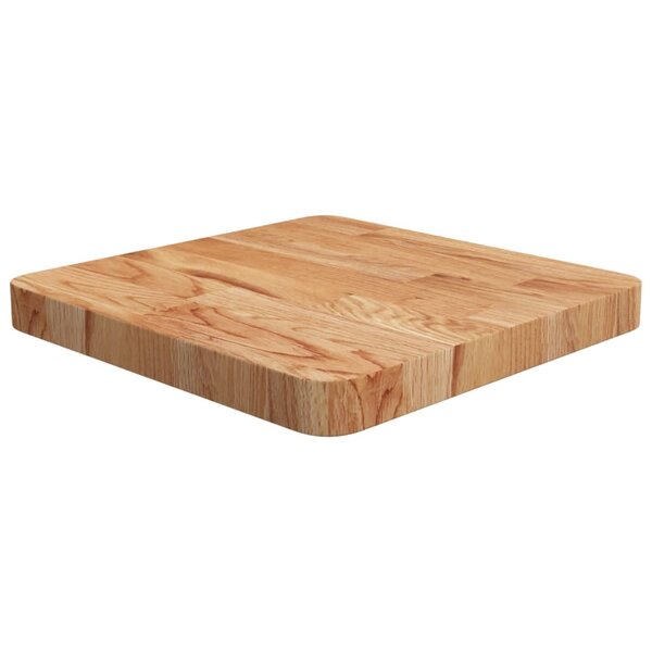 vidaXL Dessus de table carré Marron clair 40x40x4 cm Bois chêne traité