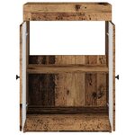 vidaXL Armoire sous évier de salle de bain Bois ancien