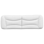 vidaXL Coussin de tête de lit blanc 160 cm similicuir