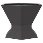 vidaXL Braise Noir 50 x 50 x 40 cm Acier