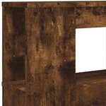 vidaXL Tête de lit à LED chêne fumé 120x18 5x103 5cm bois d'ingénierie
