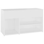vidaXL Banc à chaussures Blanc 80x30x45 cm Bois d’ingénierie