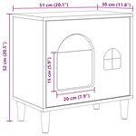 vidaXL Maison pour chat Blanc 51 x 30 x 52 cm Bois d'ingénierie