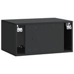 vidaXL Meuble TV mural 59 5 x 41 x 30 cm Noir Bois d'ingénierie