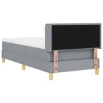 vidaXL Lit à Ressorts avec matelas Gris clair 80 x 200 cm tissu