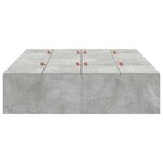 vidaXL Cadre de lit Gris béton 200 x 120 x 31 5 cm Bois d'ingénierie