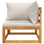 vidaXL Salon de jardin avec coussins 2 Pièces bois massif acacia