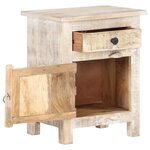 vidaXL Table de chevet 40x30x50 cm Bois d'acacia brut