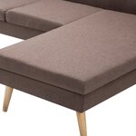 vidaXL Canapé en forme de L revêtement en tissu 186x136x79 cm marron