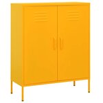 vidaXL Armoire de rangement Jaune moutarde 80x35x101 5 cm Acier