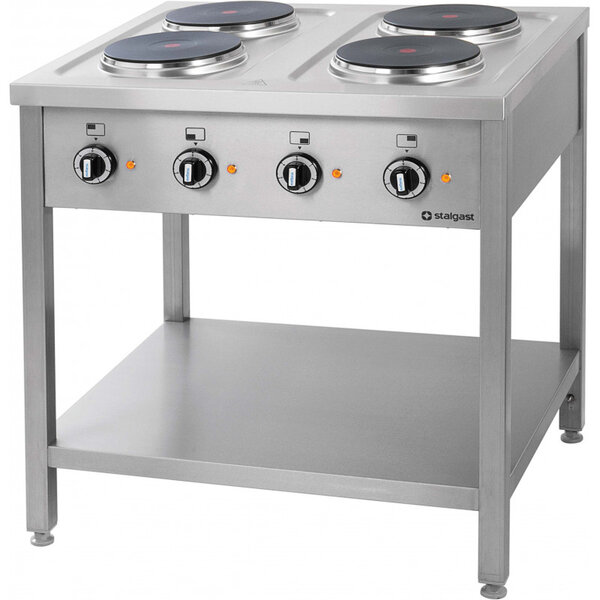 Piano de cuisson electrique professionnel 4 plaques - prof. 700 - stalgast -  - inox 800x700x850mm
