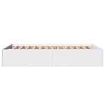 vidaXL Cadre de lit blanc 140x200 cm bois d'ingénierie